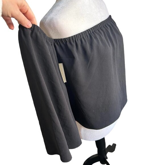 ARITZIA Wilfred Black Draped Sleeve Peasant Style Orly Blouse US S. - Picture 4 of 8